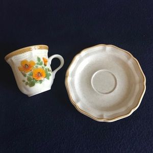 Mikasa Garden Club Petunias Tea Cup w/Saucer Sets